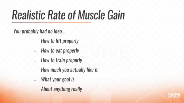 Realistic Rate of Muscle Gain - Pascal Flor